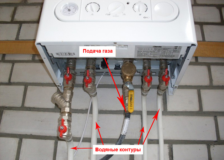 Наполнение водой системы перед включением котла