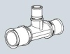Пресс тройник редукционный PPSU 20 х 26 х 20 мм Alpex-duo ® Frankische (88620360)