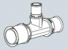 Пресс тройник редукционный 40 х 20 х 40 мм Alpex L Frankische (86840350)