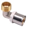 Пресс-угол 90° с наружной резьбой K-FLEX® SOLID 20 х 3/4" НР мм, латунь