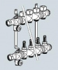 Коллектор на отопление Profitherm 9 x G3/4 с рег. вентилями и ротаметрами 1"НГ Frankische (79501109)