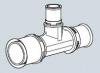 Пресс тройник редукционный 16 х 20 х 16 мм Alpex-duo ® Frankische (86816350)