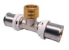 Пресс-тройник с наружной резьбой K-FLEX® SOLID 16х1/2"НРх16 мм, латунь