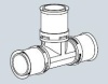 Пресс тройник 26 х 26 х 26 мм Alpex-duo ® Frankische (86826300)